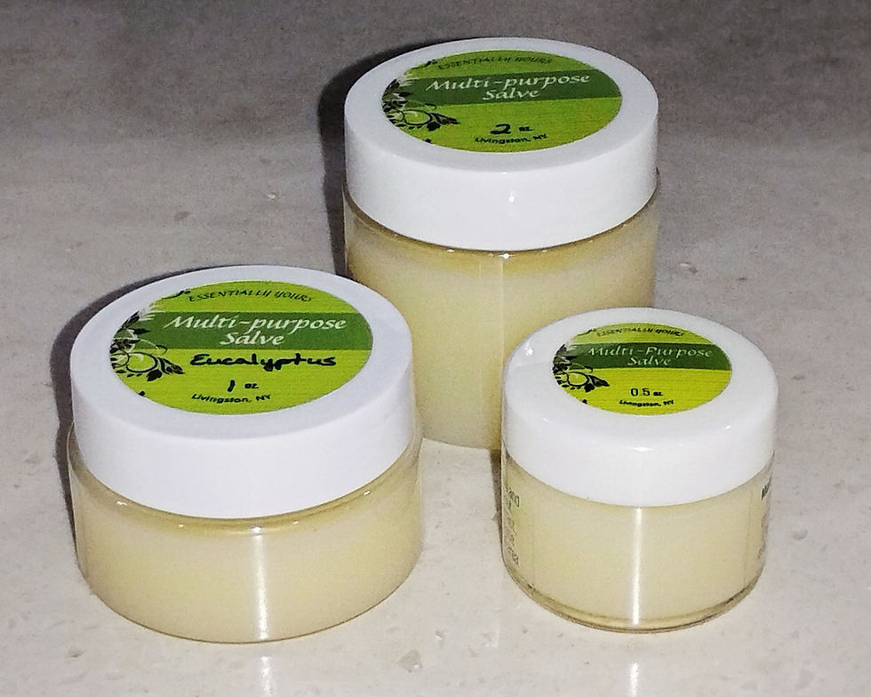 3 clear jars of ivory salve ointment