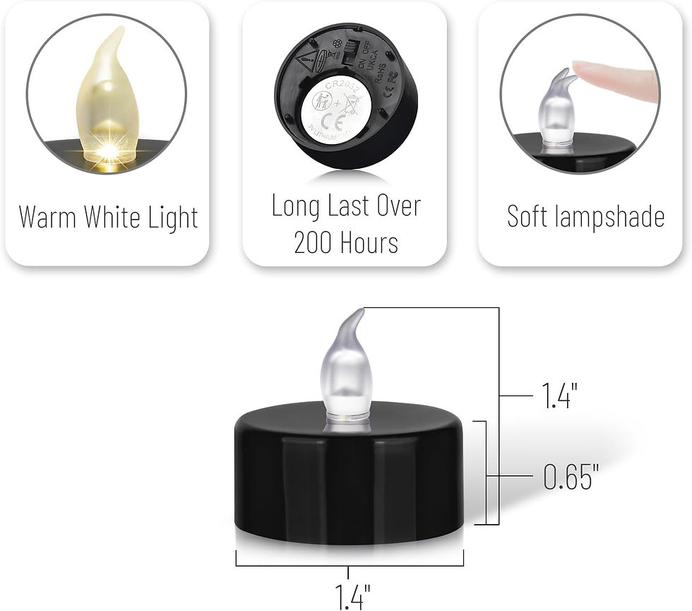 Thumbnail: battery operated flame less tealight candles