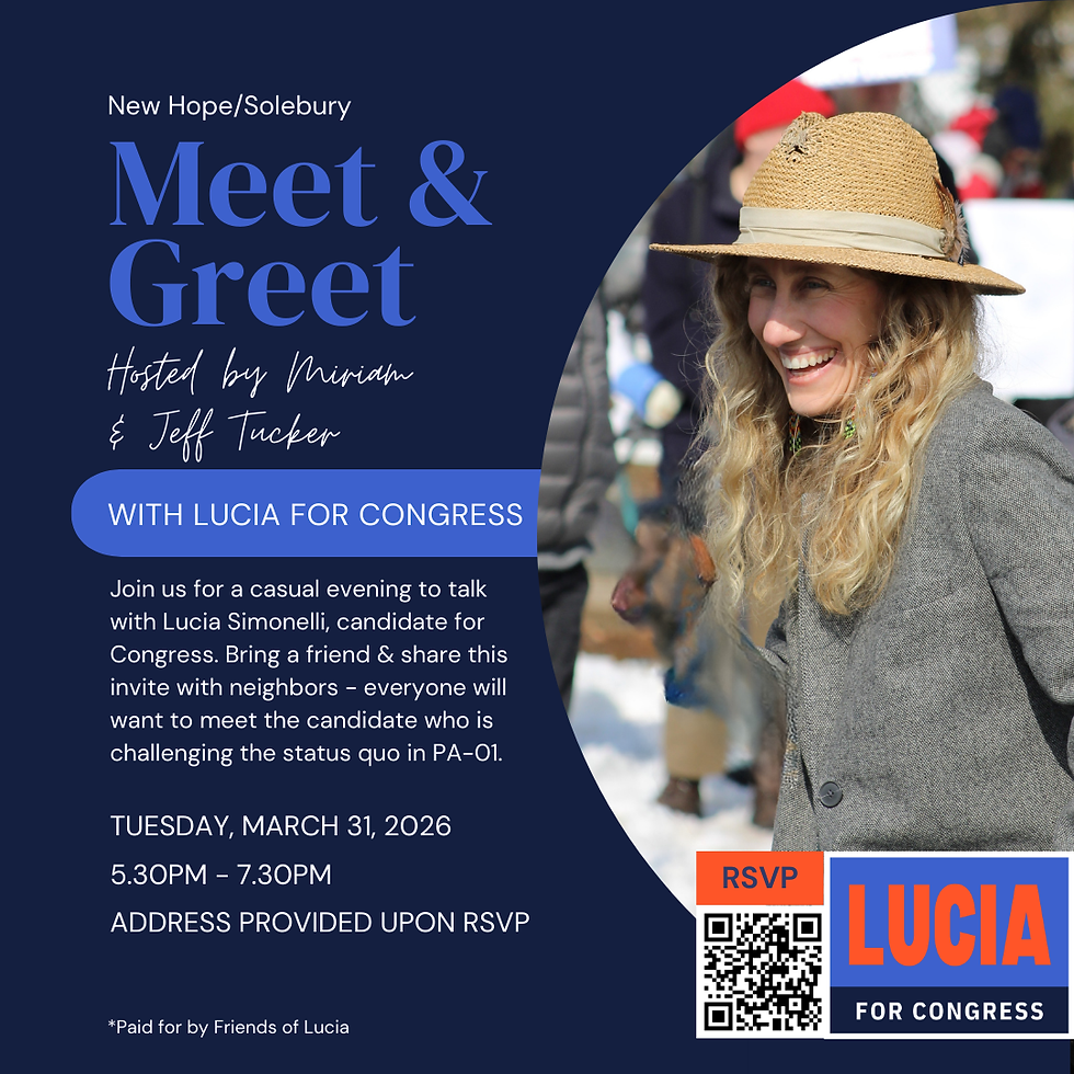 Meet & Greet - New Hope / Solebury - March 31