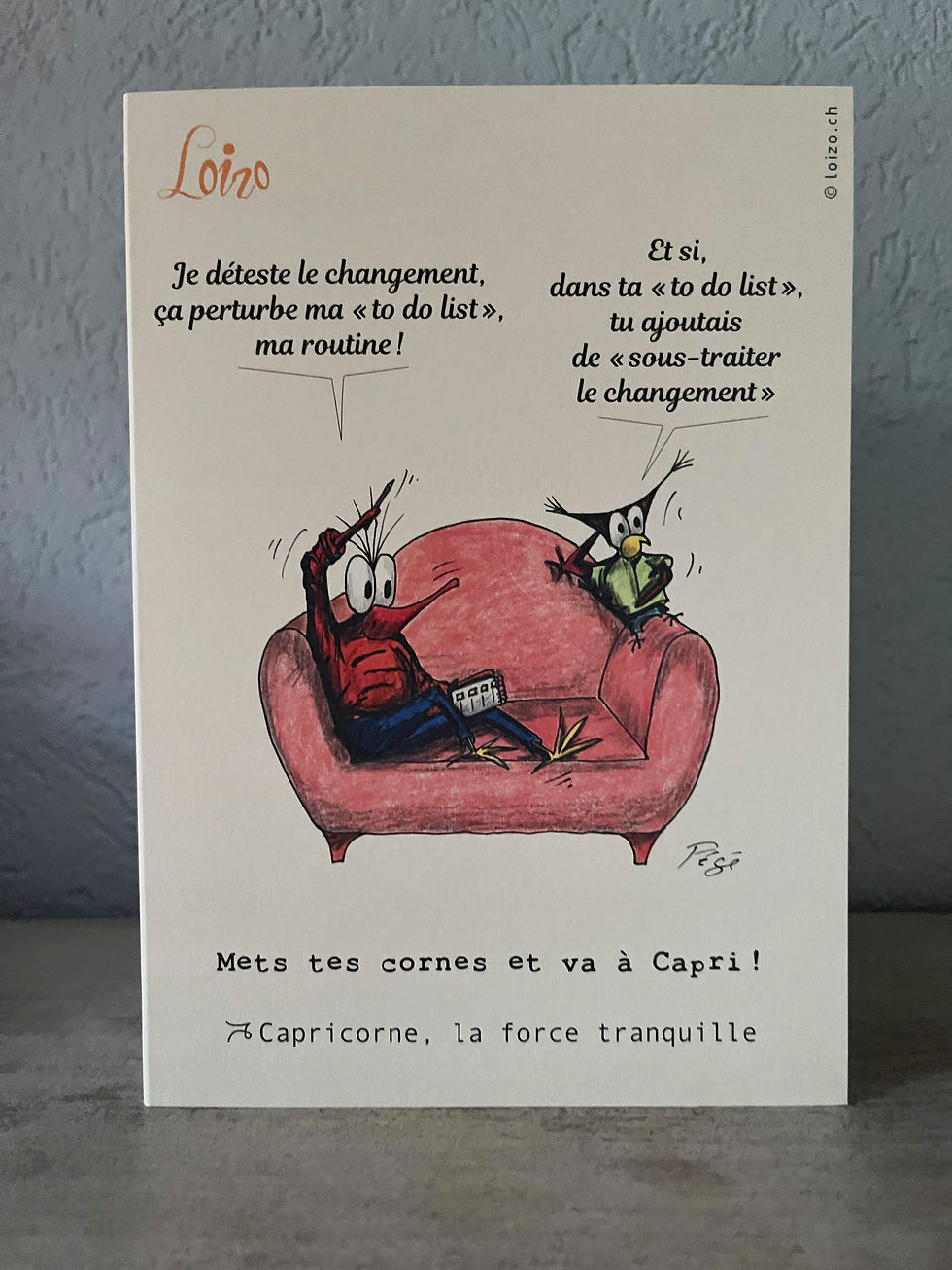 Miniature : Carte double n°44 - Mets tes cornes et va à Capri! Capricorne, la force tranquil