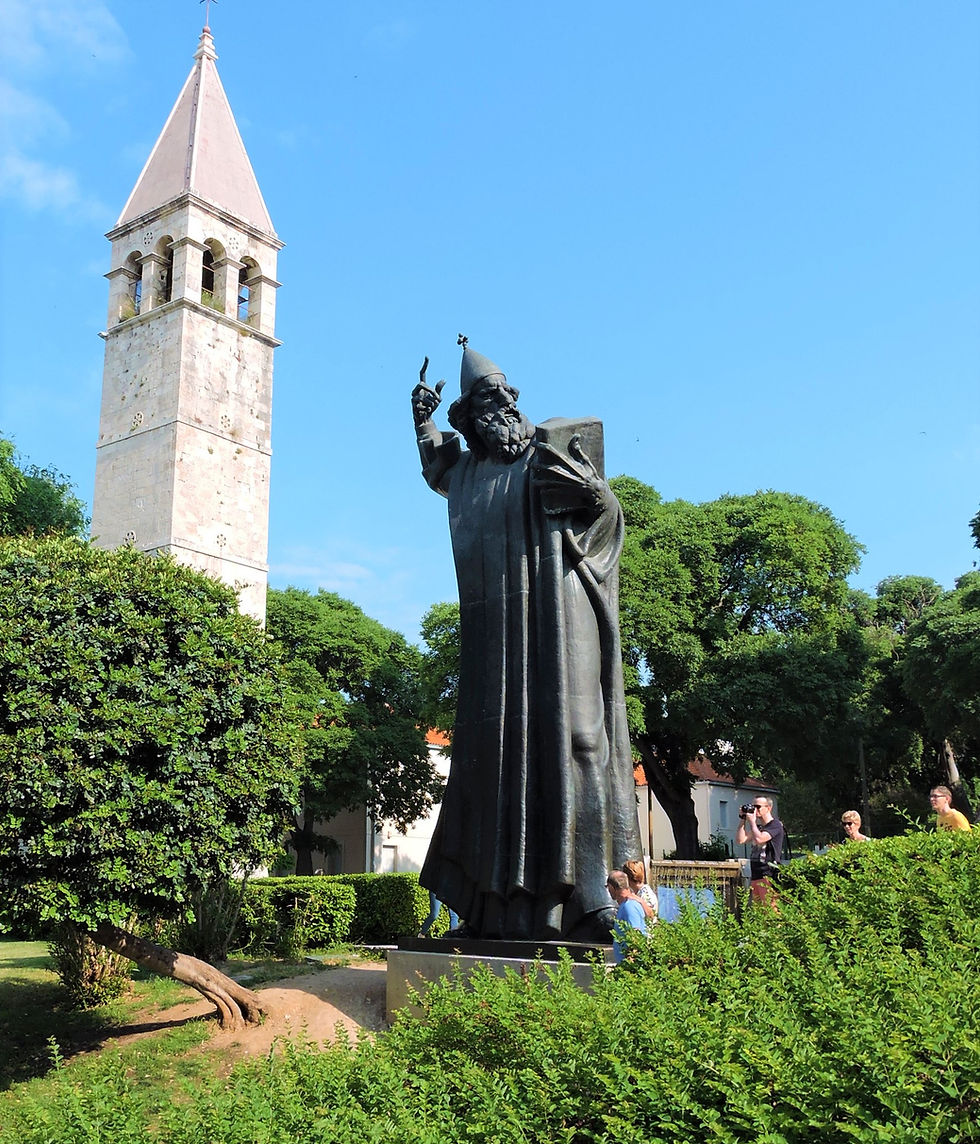 Gregory of Nin statue outside Diocletian's Palace Split Croatia things to do in Split