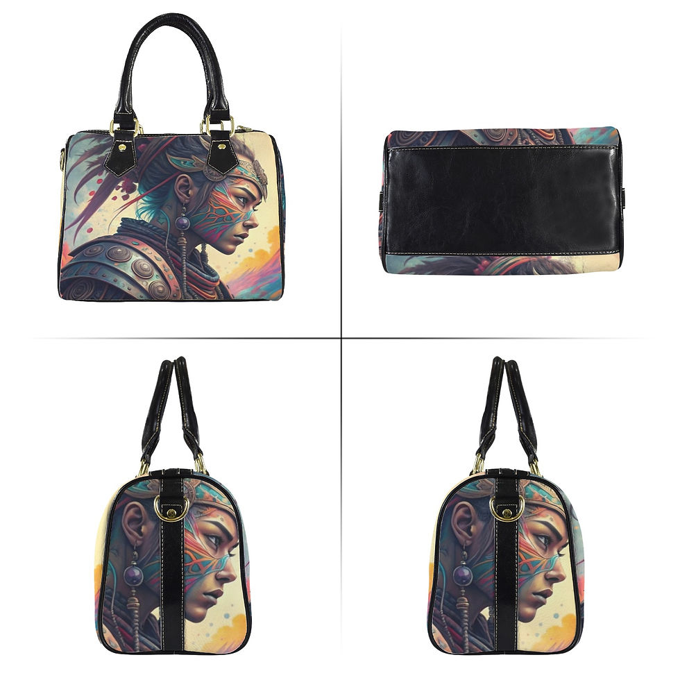 Thumbnail: Lita Battle Warrior Inspired Boston PU Leather Handbag