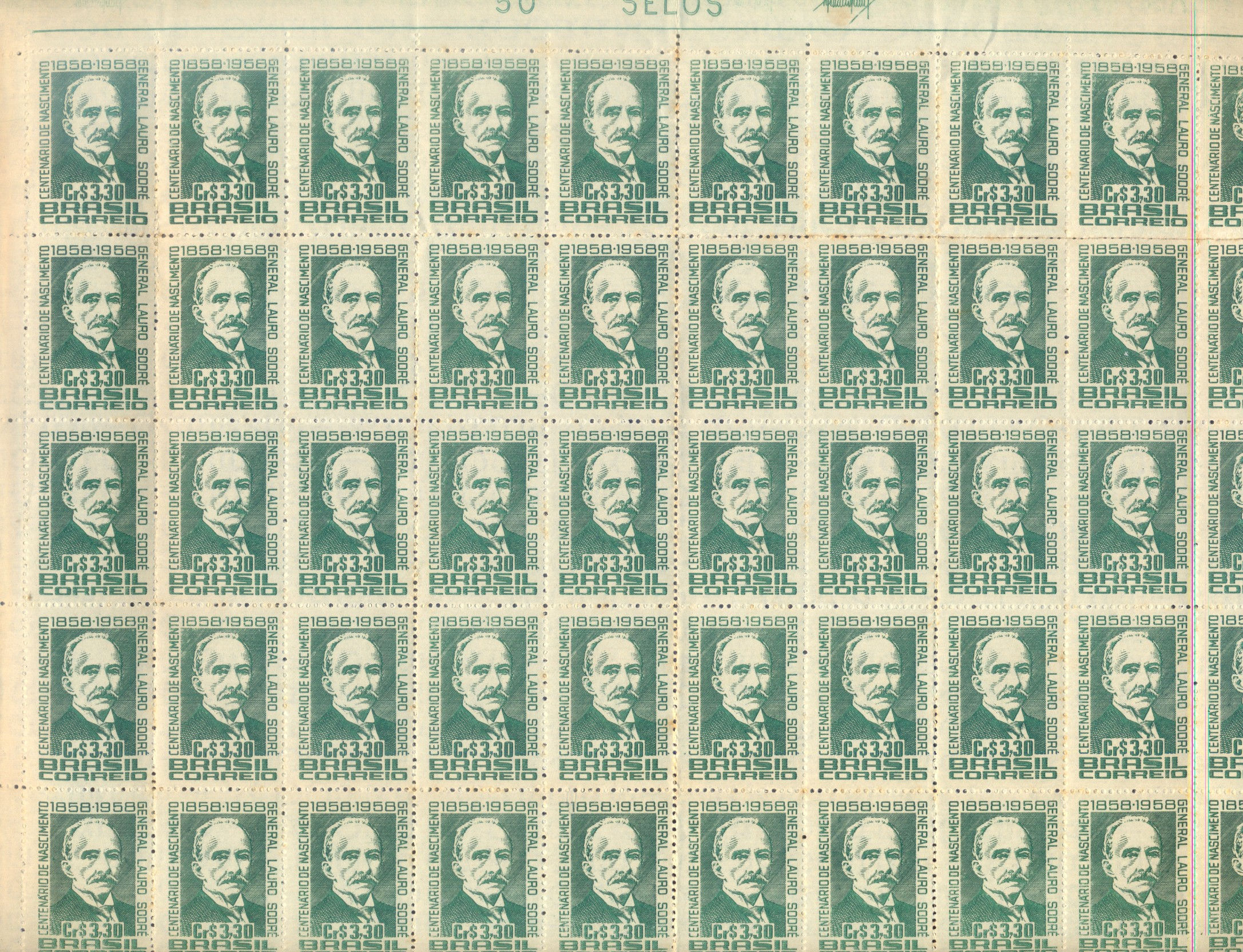 427- Folha Nova, completa e com goma de 1958- C-427