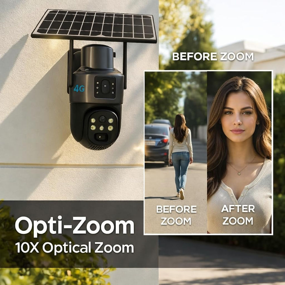 Thumbnail: Solar Dual Lens 10MP (5MP+5MP) 4G CCTV Camera | Full HD 360° PTZ View, 10Ah Batt