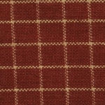 Red/Cream Checkered Homespun Fabric - Lightweight