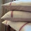 Thumbnail: Grain Sack & Ticking Pillow Cover - Burgundy 3 Stripe