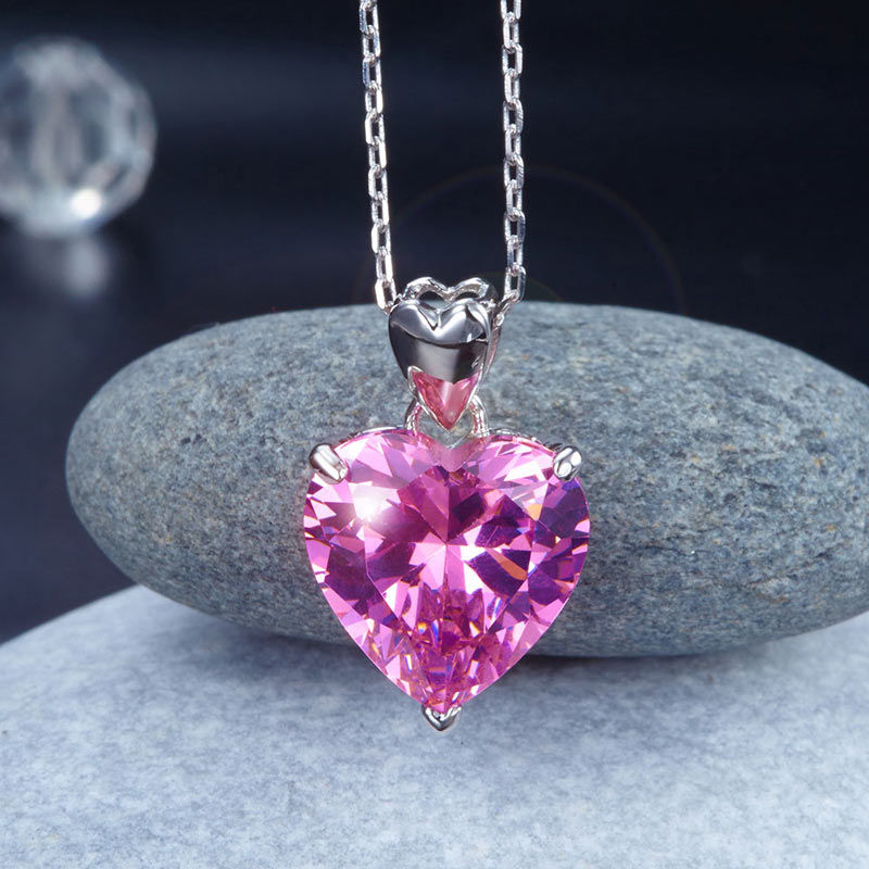 Thumbnail: Heart Jewelry Set | Necklace + Stud Earrings | 925 Sterling Silver