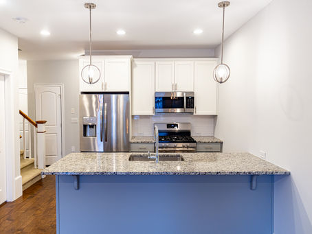 Kitchen in a apartment unit.