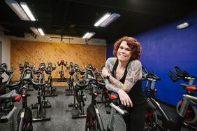 Cycling client in their new space