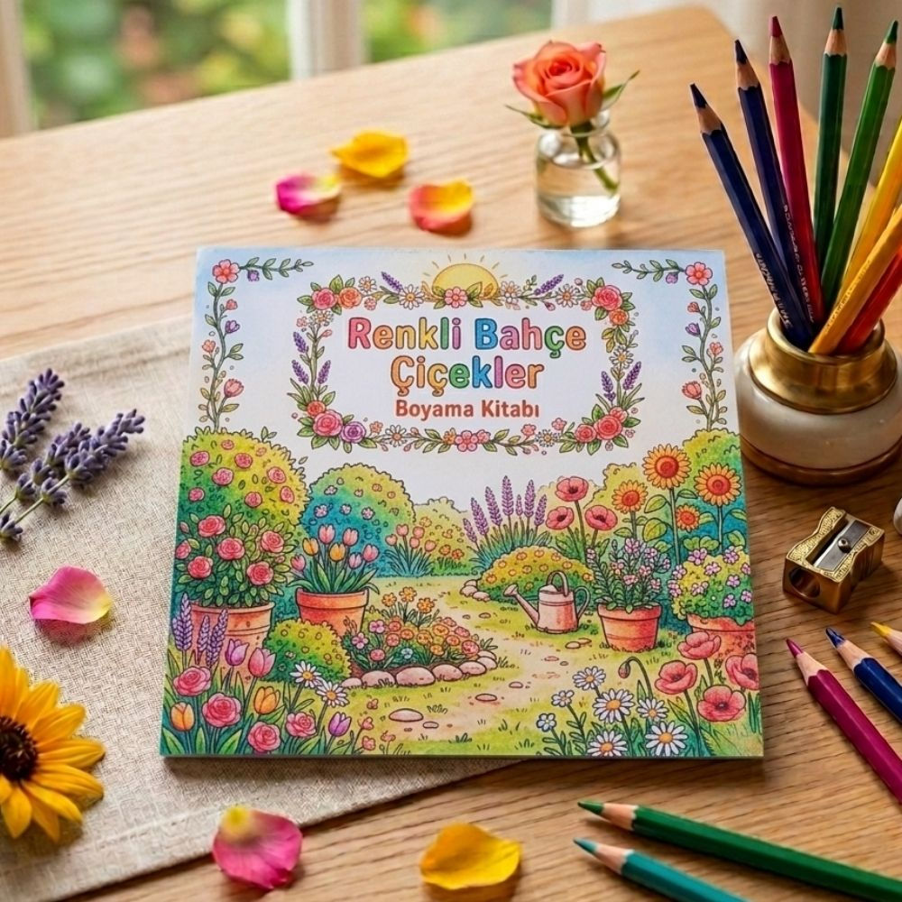 Çiçek Temalı Mini Boyama Kitabı