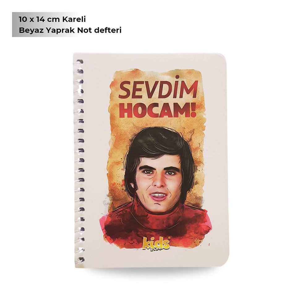 Küçük resim: A6 Yeşilçam Temalı Telli Kareli Not Defteri