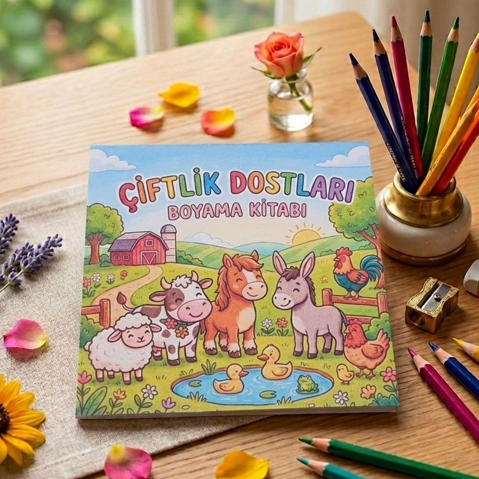 Çiftlik Hayvanları Temalı Mini Boyama Kitabı