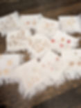 10 Tea or Cocktail Embroidered Napkins 10inch