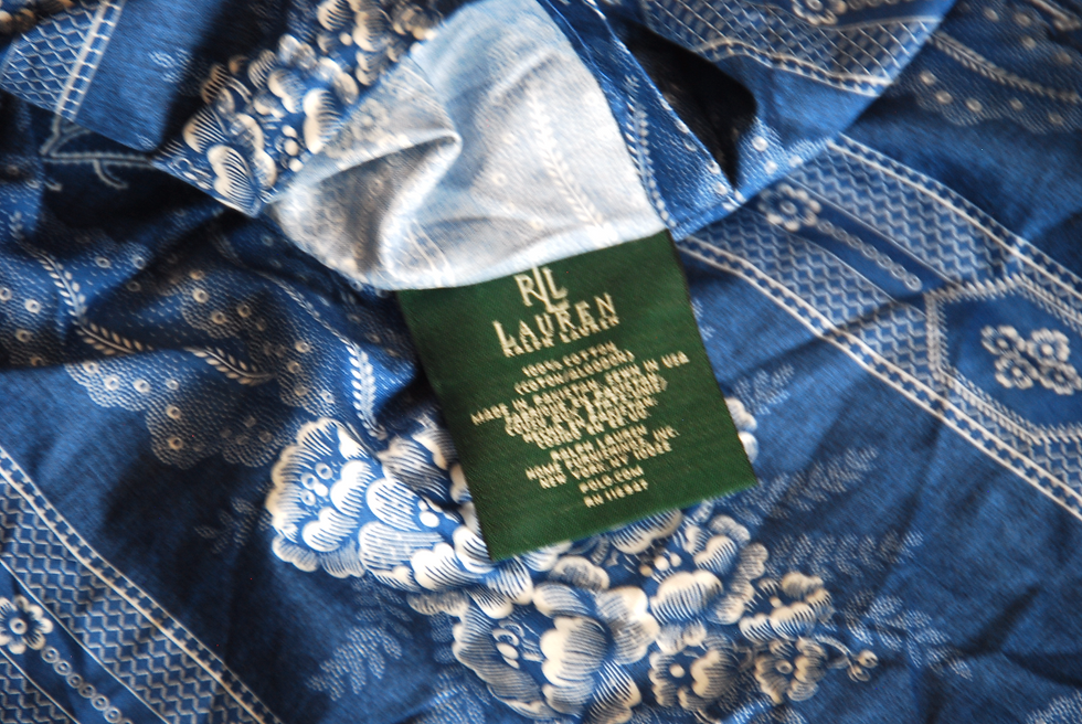 Thumbnail: Ralph Lauren Biarritz Euro Sham~ French Country Blue Label
