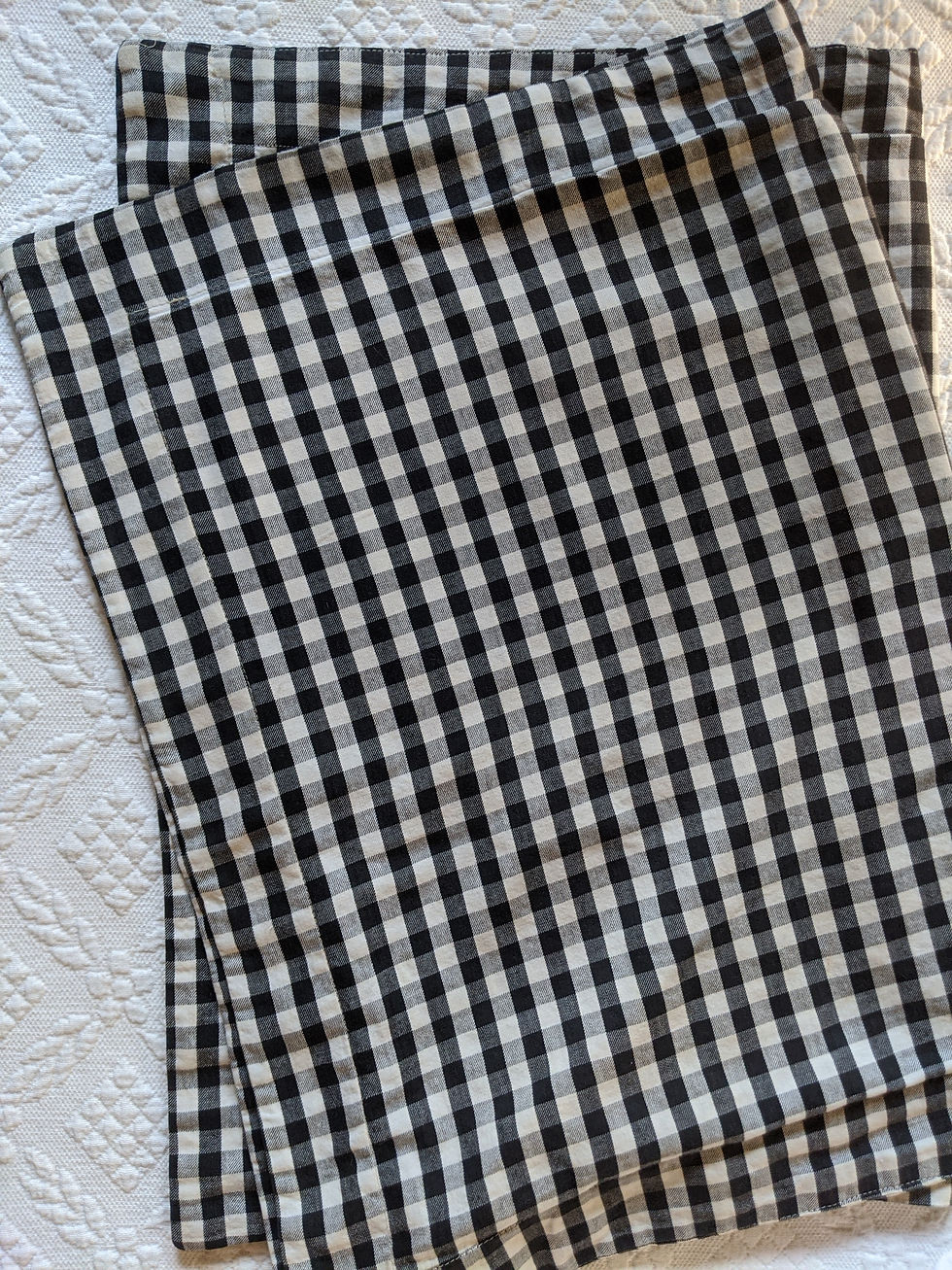 Thumbnail: Gingham Standard Sham Pair Black White