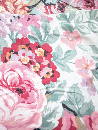Ralph Lauren Allison Queen Flat Sheet Floral Beauty! Vintage