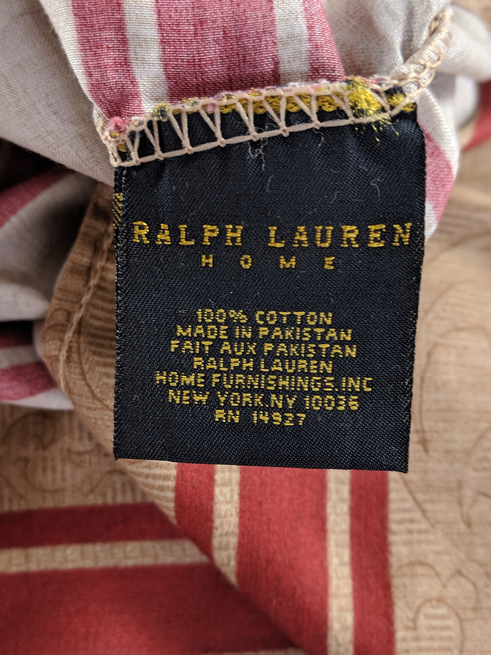 Thumbnail: Ralph Lauren Bertrand King Case Tan Red Stripe
