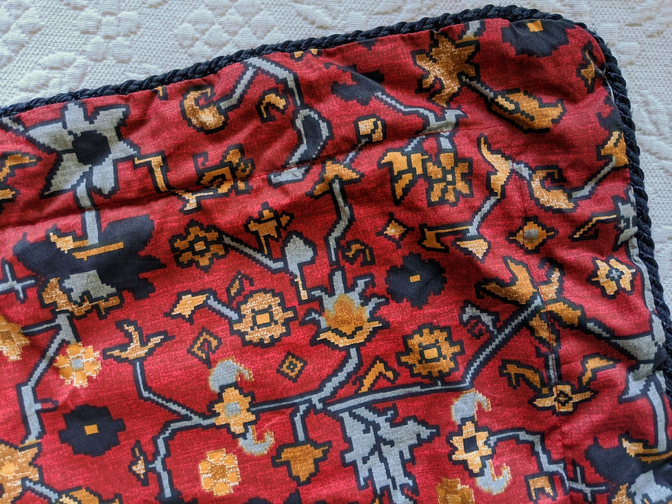 Rose Tree Kashmir Standard Sham Red Navy Orienta Cotton