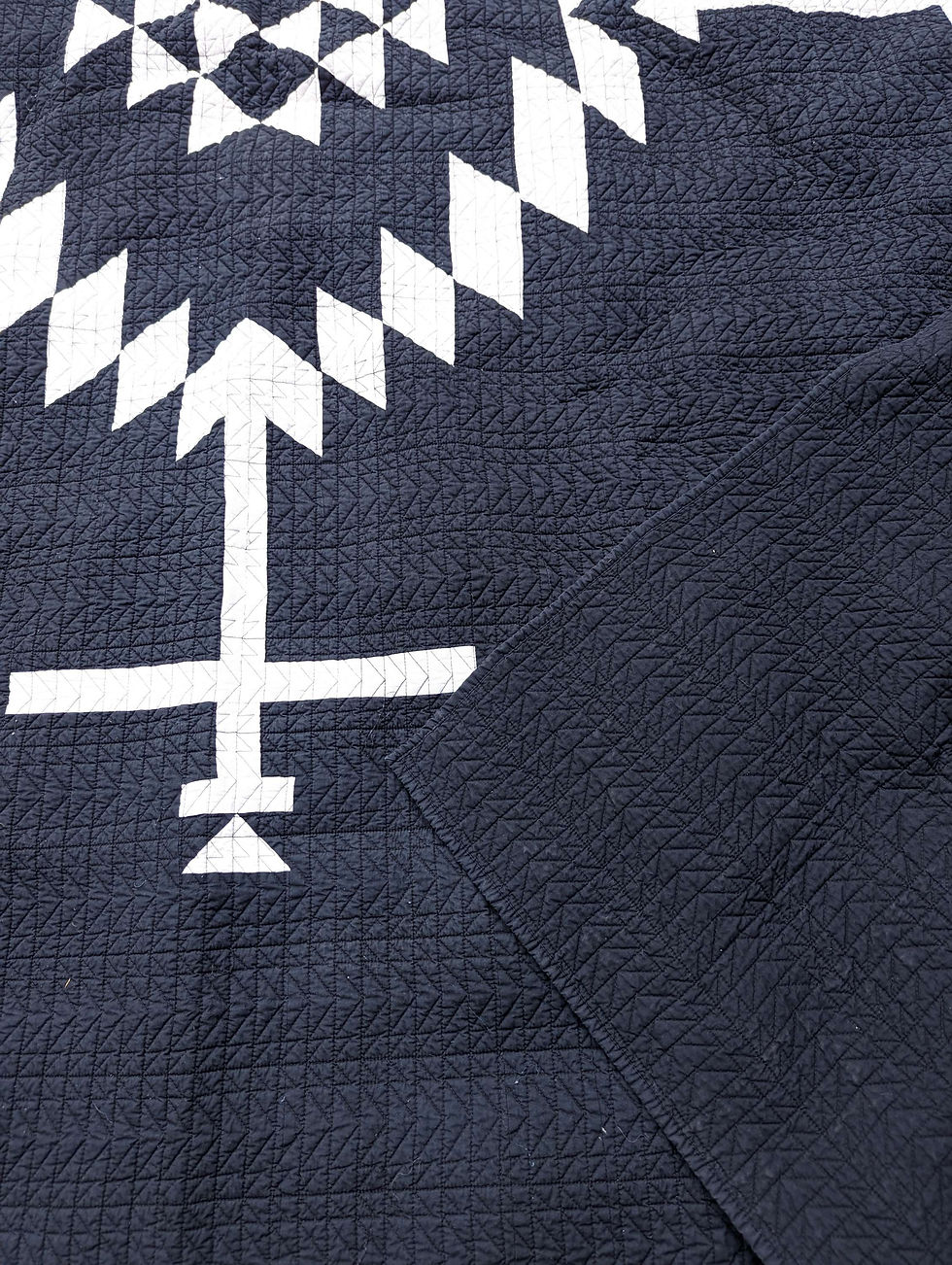 Thumbnail: Pendleton Blanket Quilt King Los Ojos Black White Cotton 108 x 90