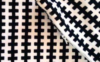 Thumbnail: IKEA Stockholm Black White Pillow Feather Insert 20in