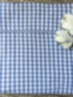 Ralph Lauren Belle Harbor Queen Flat Sheet Blue White Gingham