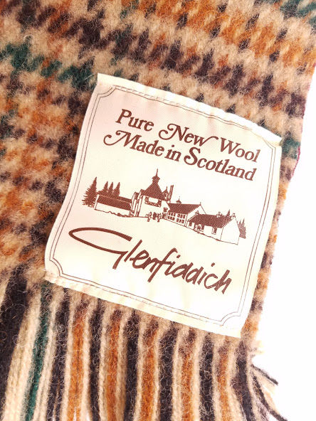 Glenfiddich Plaid Pure Scottish Plaid Wool Throw chickadee vintage