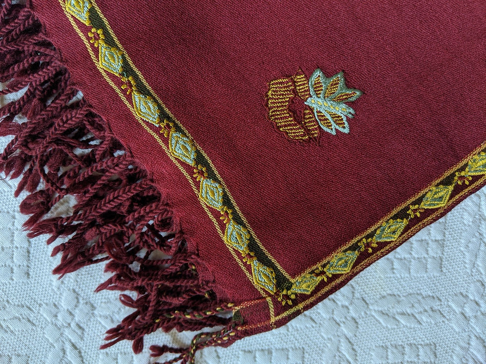 Thumbnail: Ralph Lauren Village Mews Throw Wool Burgundy