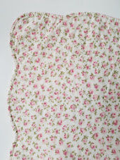 Thumbnail: Cream Rose Green Floral~ Quilted Standard Sham