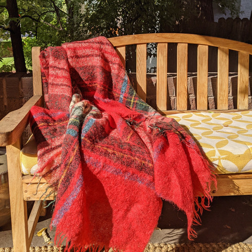 GLEN CREE モヘヤブランケット(L) Glen Cree 100% Mohair Blanket Scotland 60