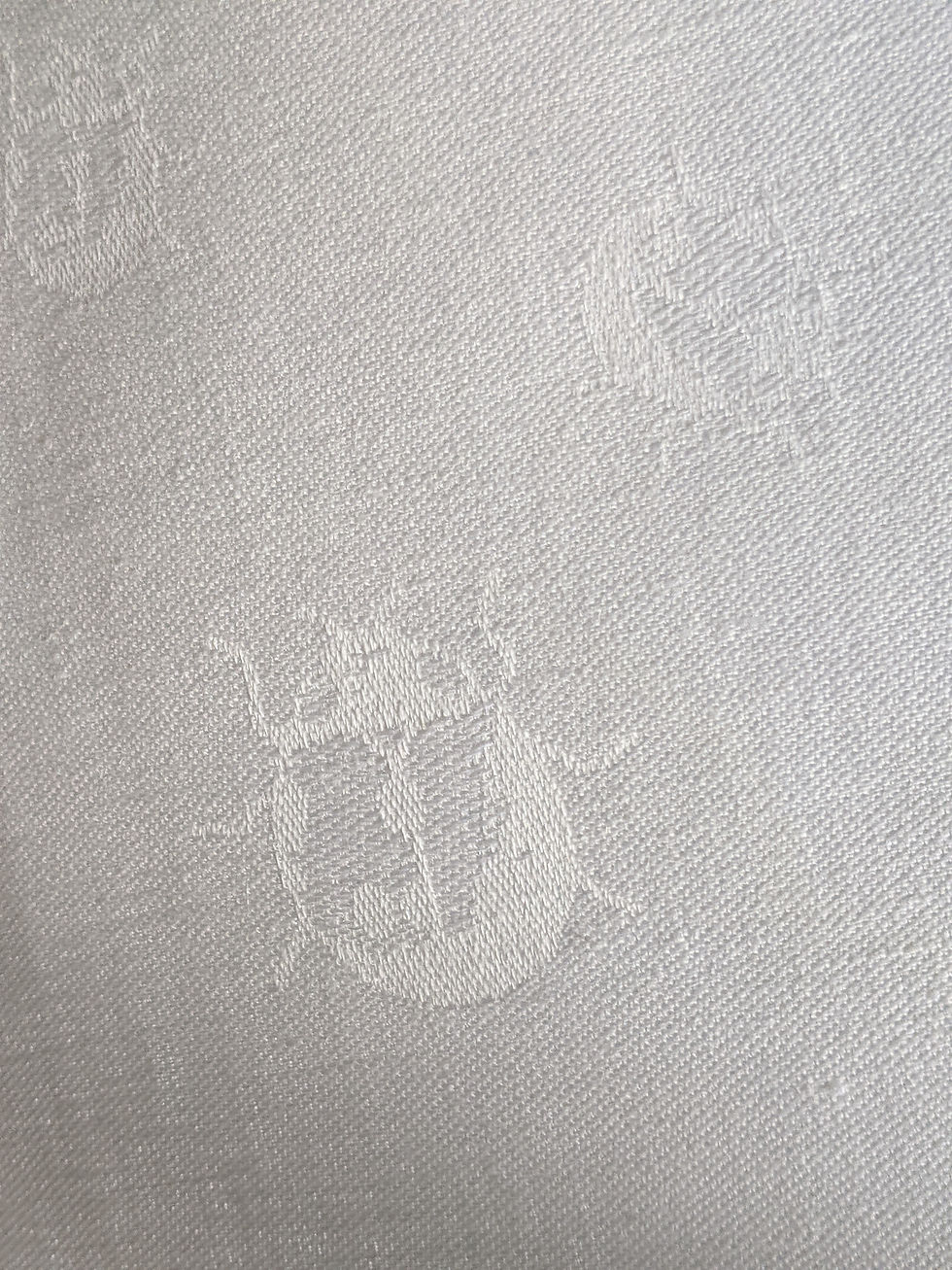 Thumbnail: Le Jacquard Francais Damask Towel Shamrocks Ladybugs Hearts 32in x 25in