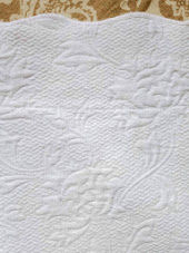 ChWell Dressed Home Matelasse Ivory Euro Sham~Portugal Chickadee Vintage