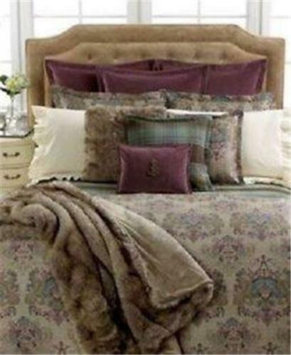 Thumbnail: Ralph Lauren Margeaux Velvet Plum Euro Sham 26in NIP