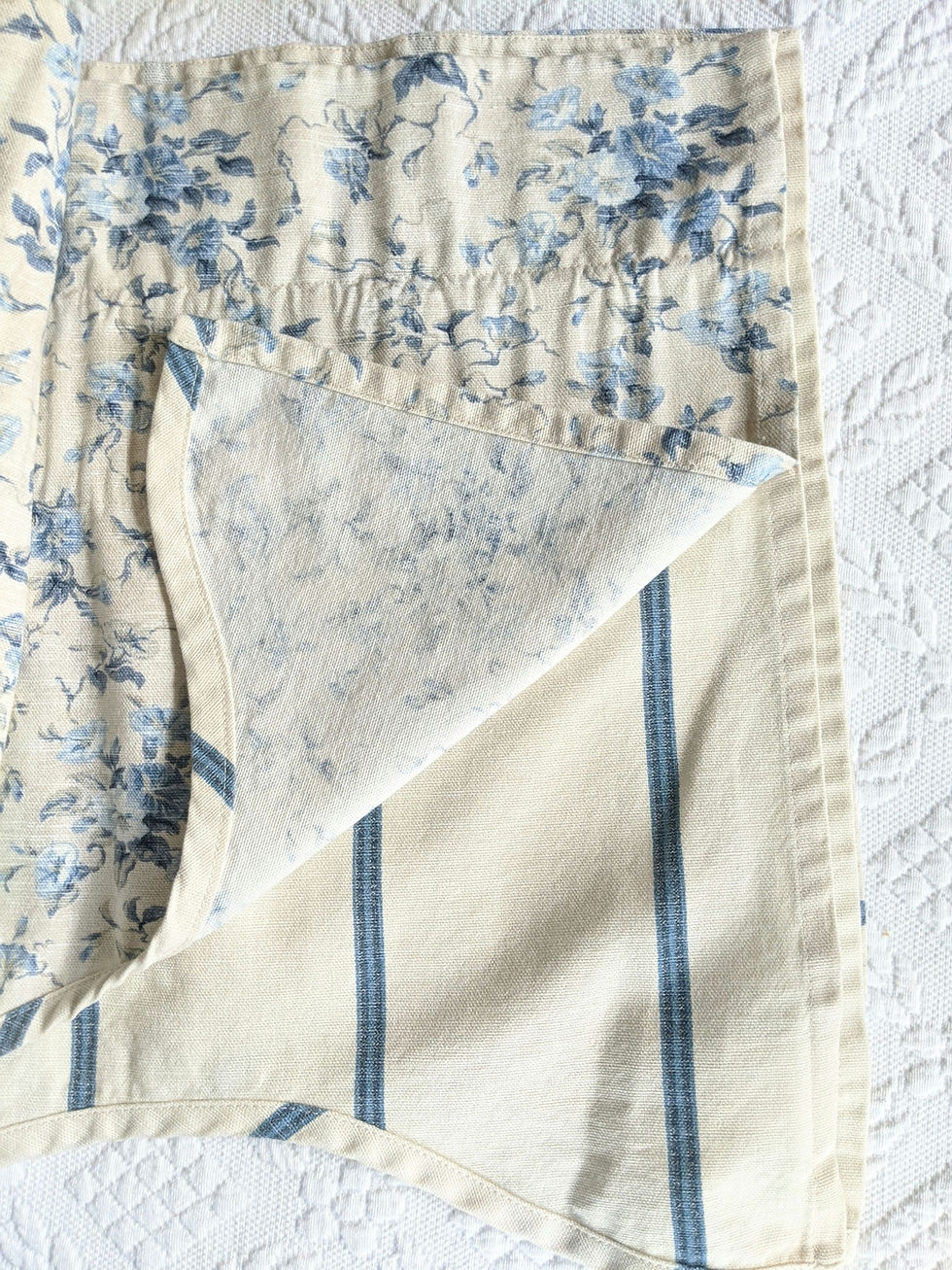 Thumbnail: Waverly Fairhaven Fairfield Valance Stripe Layered 76 x 16