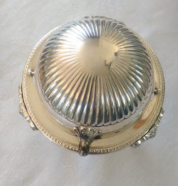 FB Rogers~ Dome Butter Caviar Dish~Silver Plate Vintage