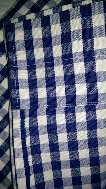 Thumbnail: Navy Checkered Valance Custom 52 x 17.5 Cotton