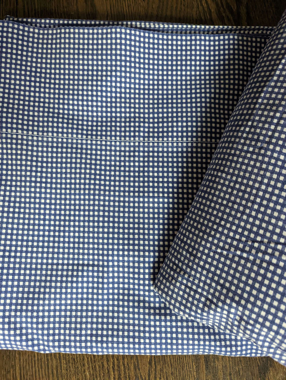 Thumbnail: Ralph Lauren Blue Gingham Twin Sheet Set 3 Piece Like New!