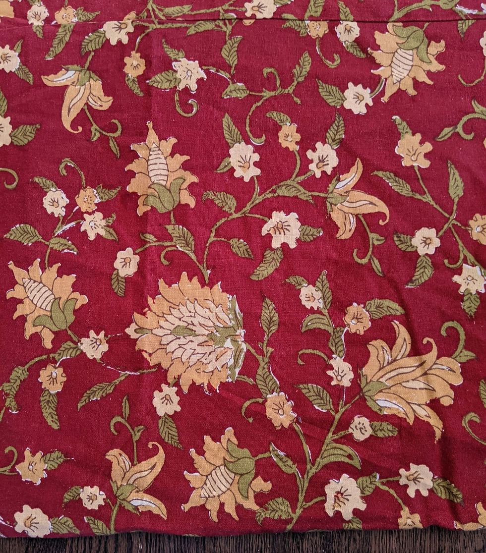 Pottery Barn Collette Vanessa Duvet Cover Full Queen Floral Red Gold Botanical
