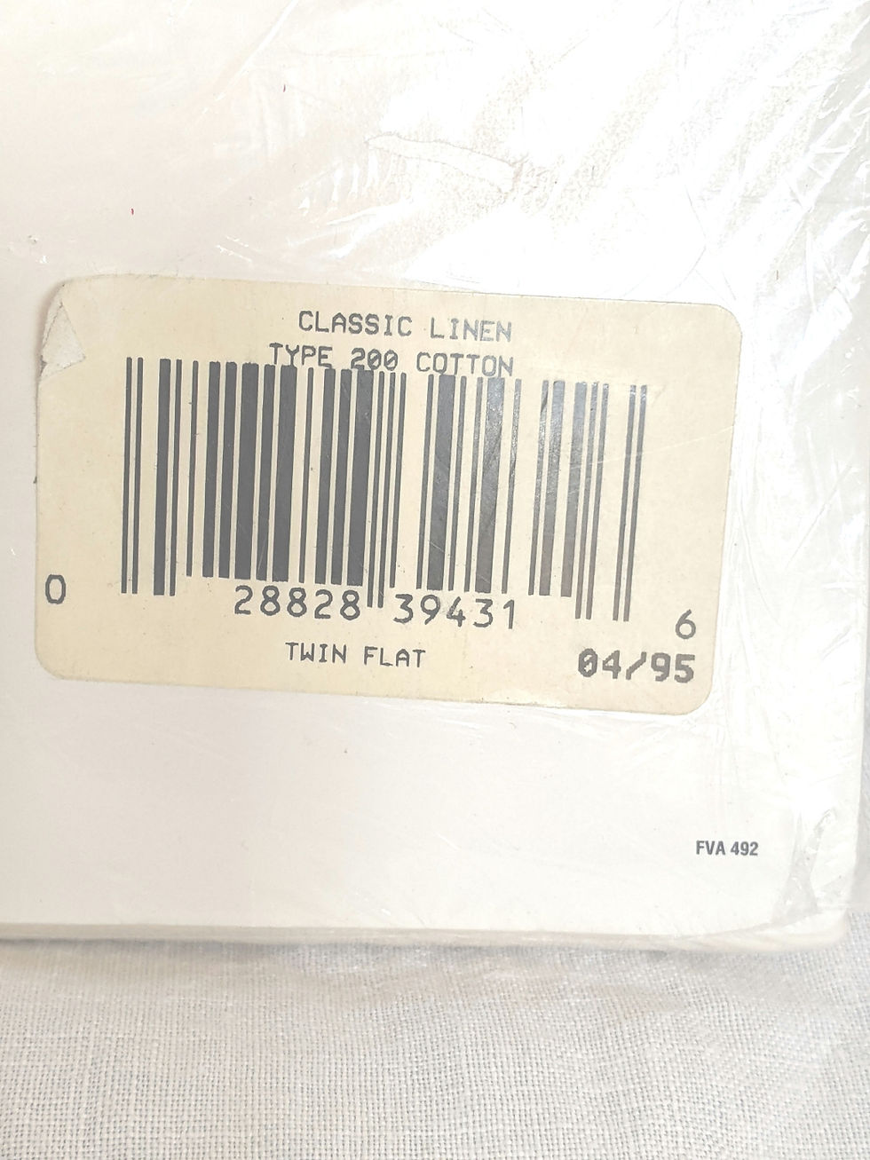 Thumbnail: Ralph Lauren Home Collection Vintage Linen Twin Flat Sheet NOS 1995