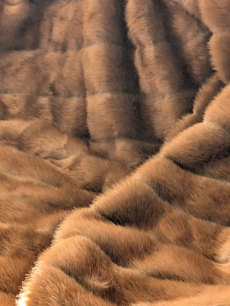 Dennis Basso Home Brown Faux Fur throw Blanket 50in x 60in