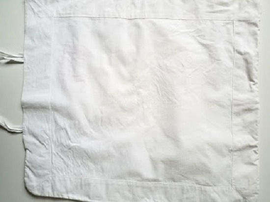 Thumbnail: Pillow Cover Red Monogram AM Vintage 18in x 20in White Cotton