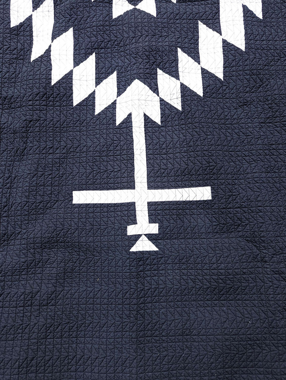 Thumbnail: Pendleton Blanket Quilt King Los Ojos Black White Cotton 108 x 90