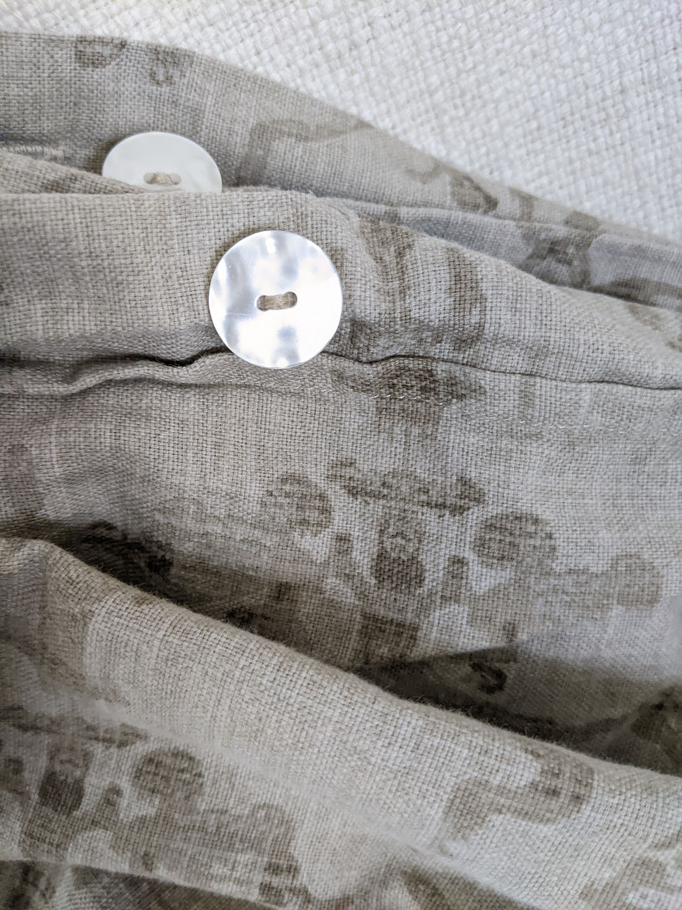 Thumbnail: Restoration Hardware Camel Full/Queen Duvet Cover Italian Vintage Trellis Print