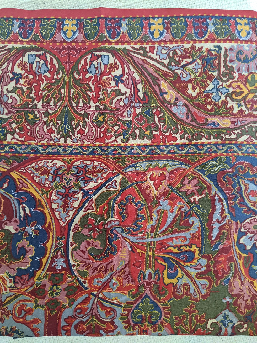 Thumbnail: Ralph Lauren Galahad Paisley Twin Flat Sheet Guinevere Medieval Aragon