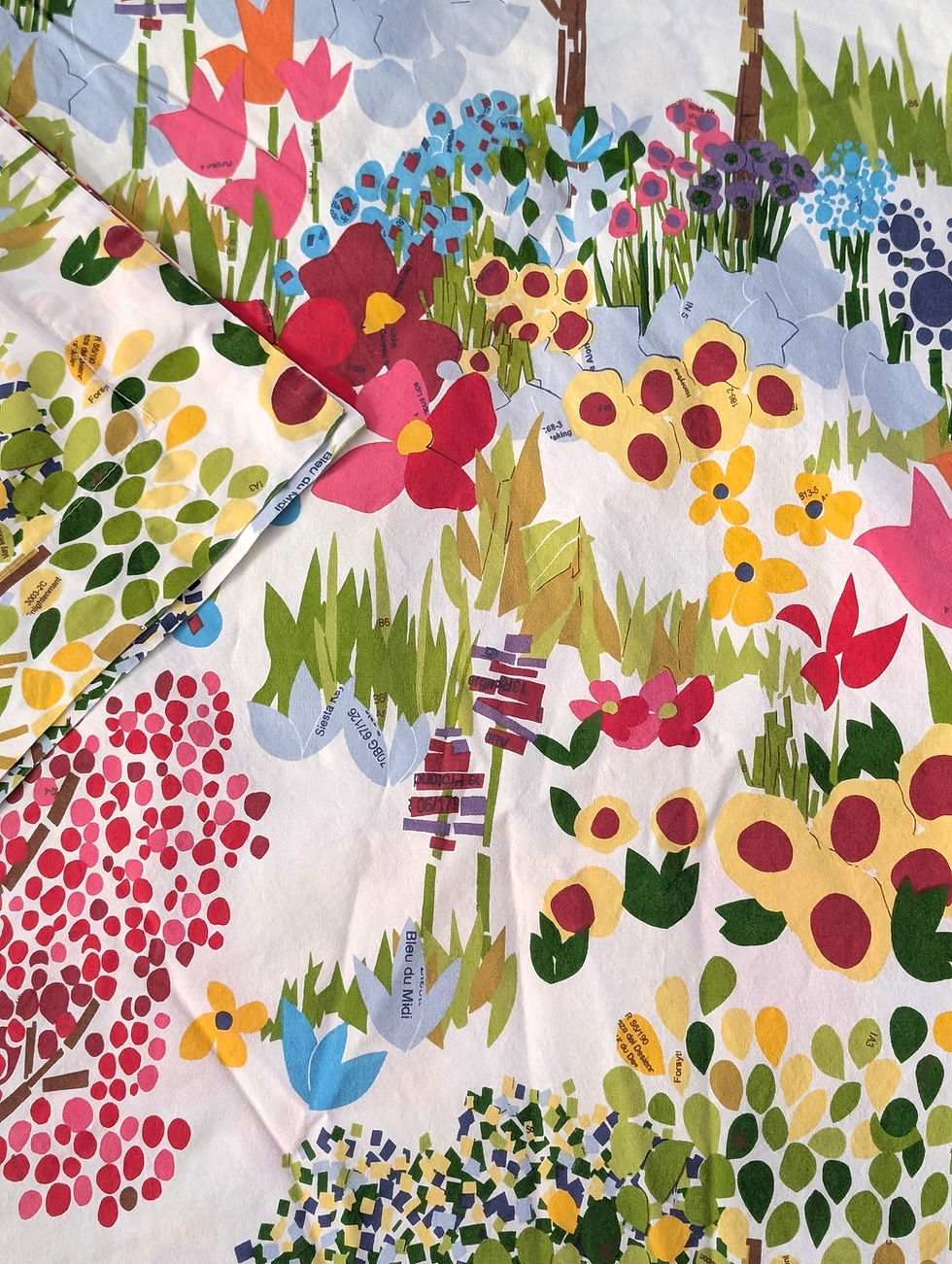 Thumbnail: Pottery Barn Queen Duvet Sham Woodland Tree Paint by Number Organic Cotton