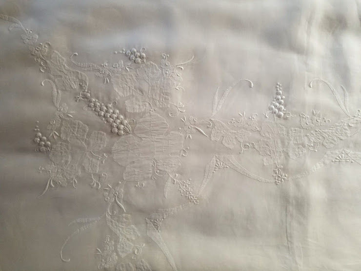 Thumbnail: Madeira Vintage White Tablecloth 132" x 66"