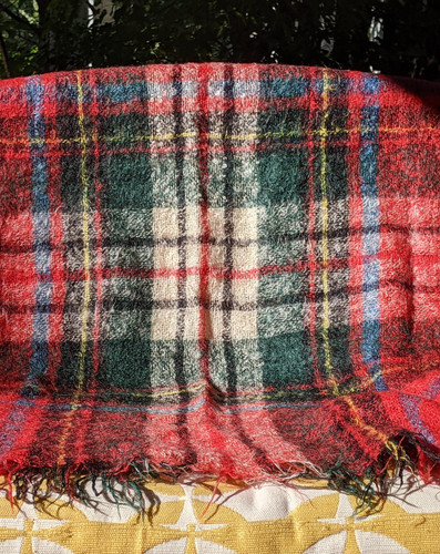 Scarf Glen Cree Mohair Blanket Vintage Mohair Red Blanket