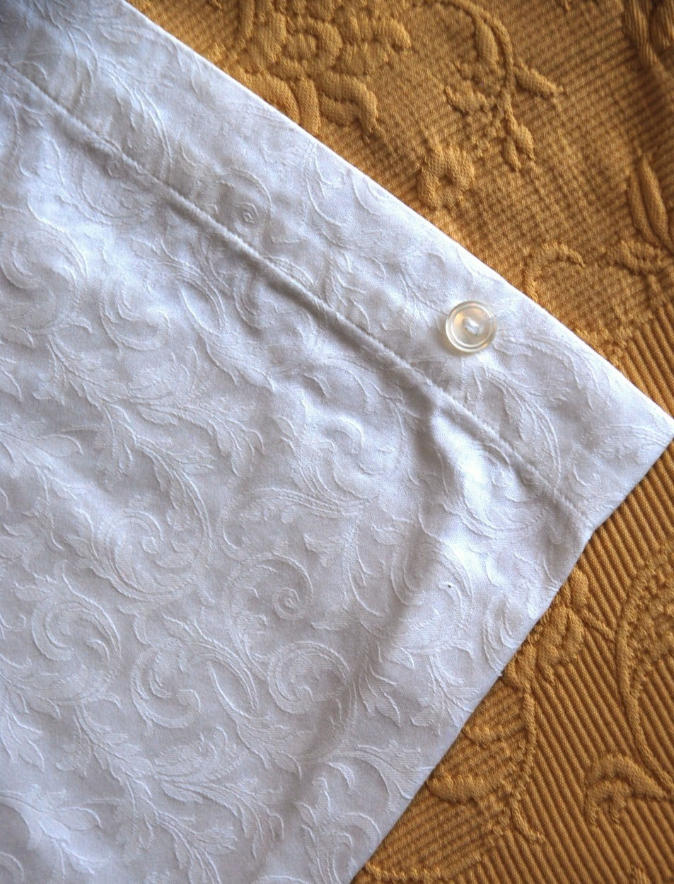 Thumbnail: Anichini Jacquard Queen Cotton Duvet Cover Italian White