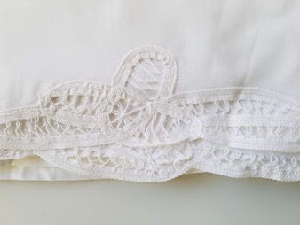 Thumbnail: Battenburg Bed Skirt~Cotton~Full Size