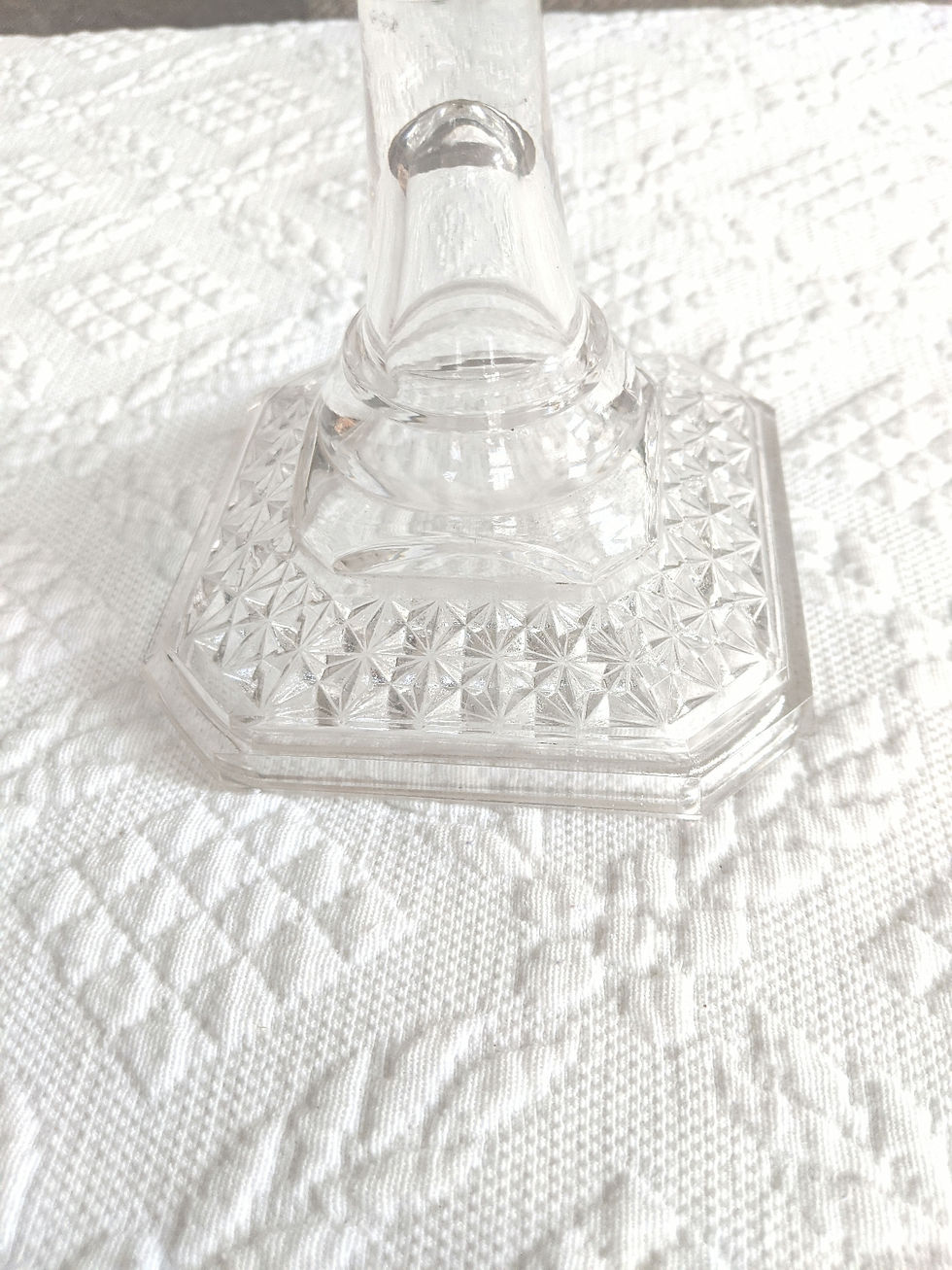 Thumbnail: Campbell Jones Diamond Pattern Pedestal Cake Stand Antique