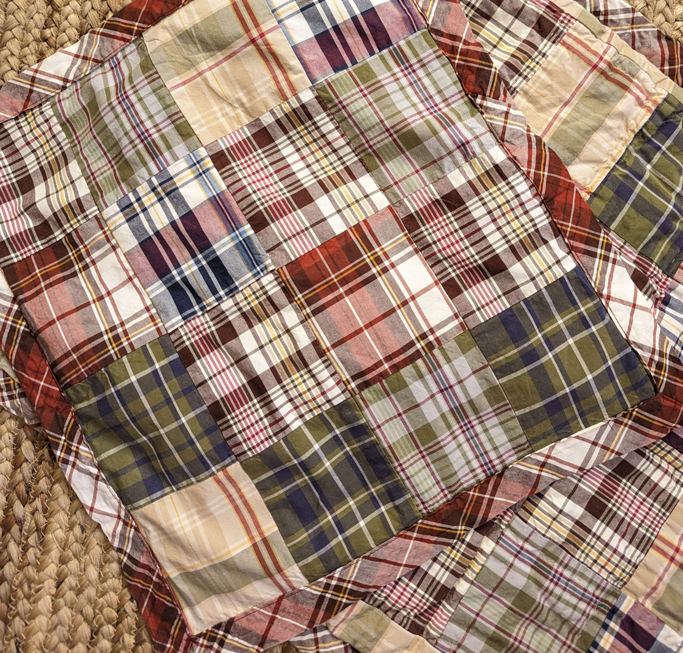 Woolrich Patchwork Plaid Quilted Standard Sham +Throw Pillow Cover